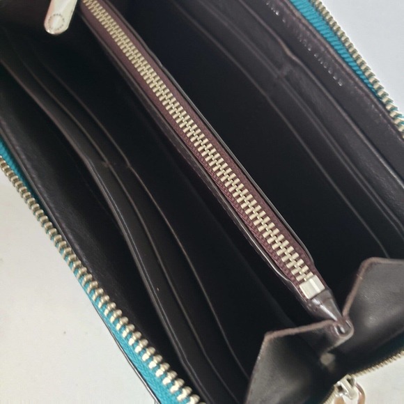 Marc By Marc Jacobs Blue Zip Around Wallet Large Continental Heavy Duty Quality - Picture 7 of 11